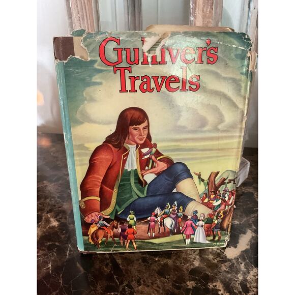 1940 Gulliver’s Travels by Jonathon Swift Whitman Pub Dust Cover - Picture 12 of 12
